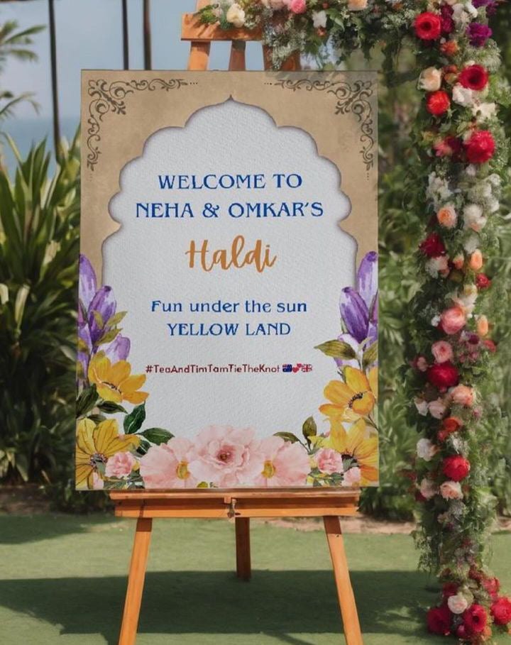 Haldi Welcome Board