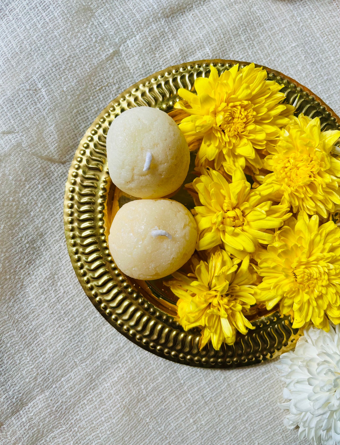 Rasgulla Dessert Candle