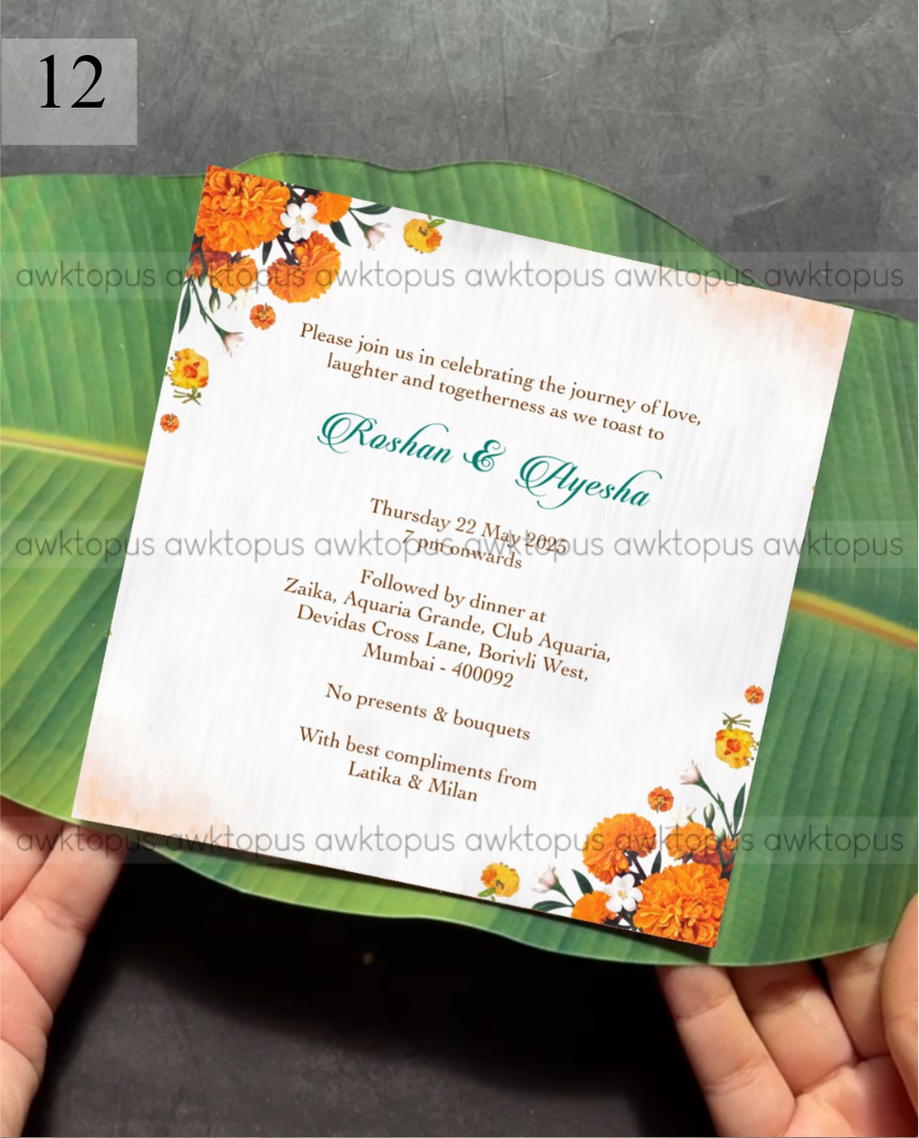 Banana Leaf Invite