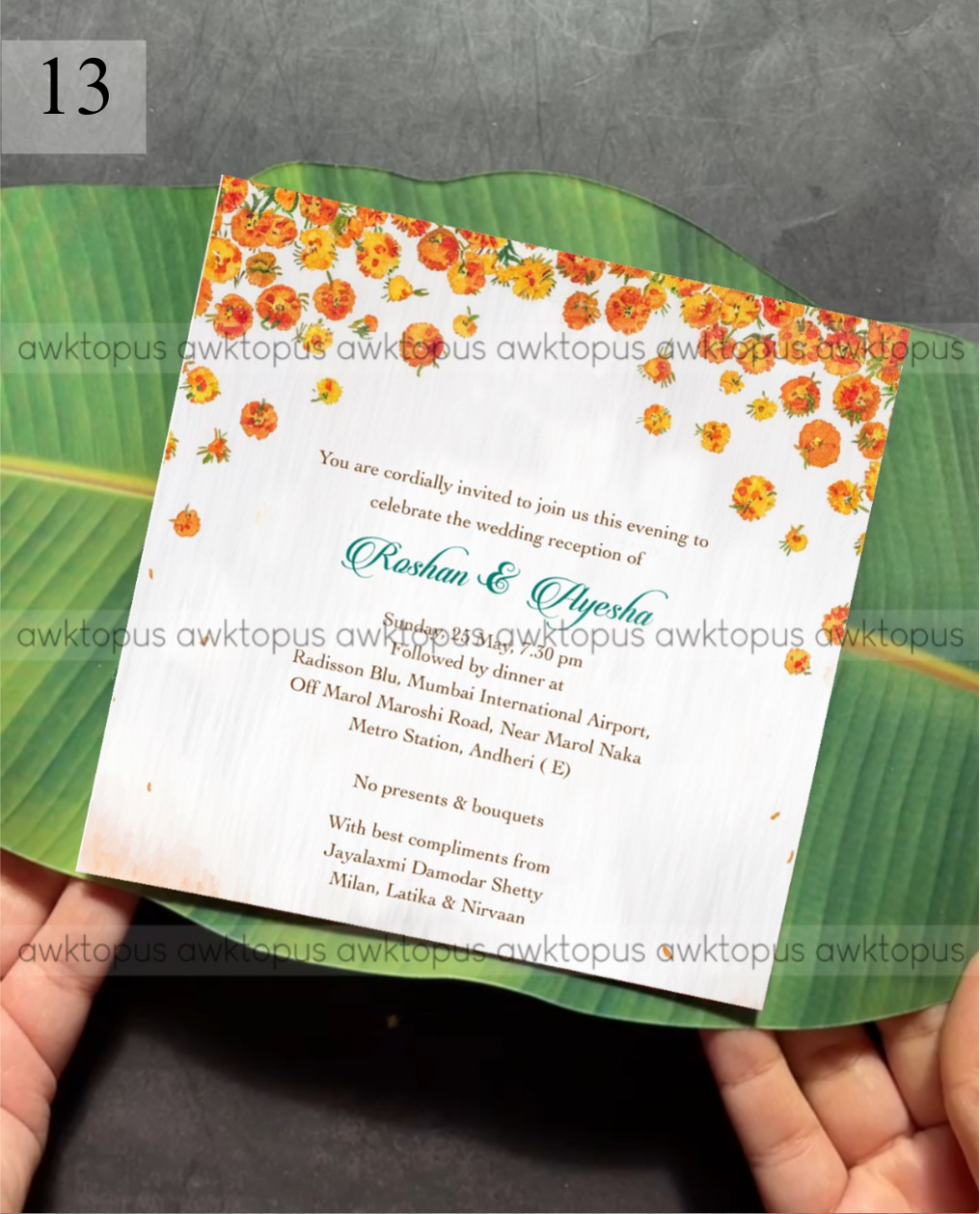 Banana Leaf Invite