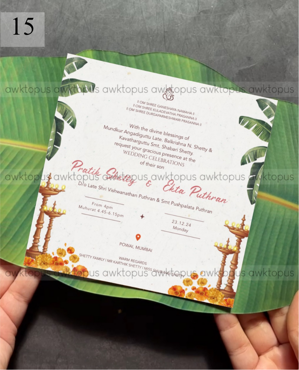 Banana Leaf Invite