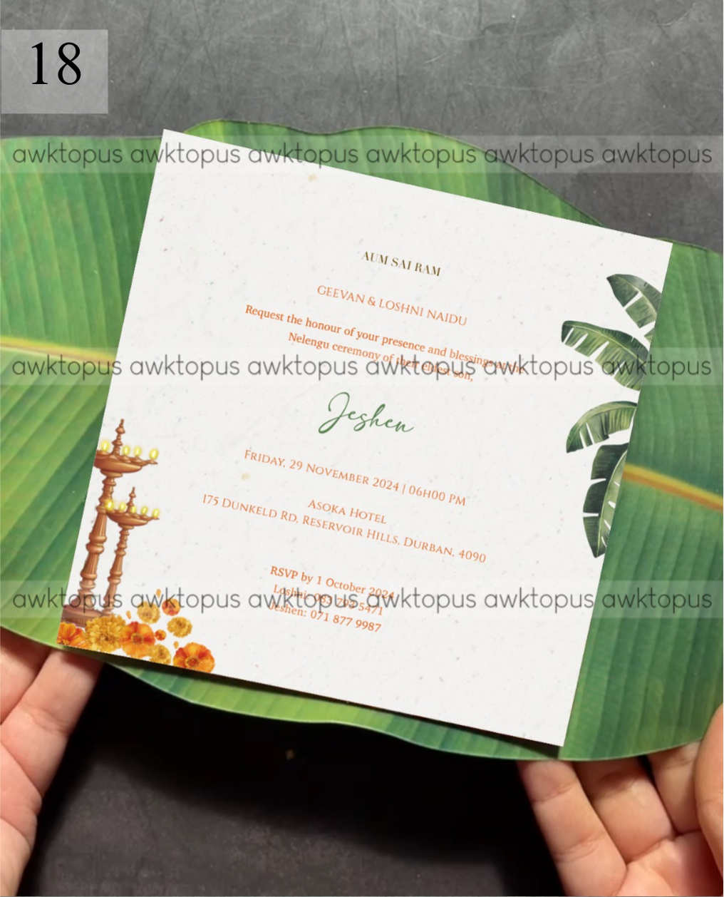 Banana Leaf Invite