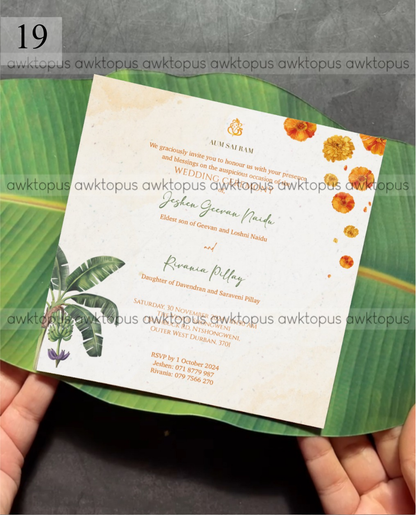 Banana Leaf Invite