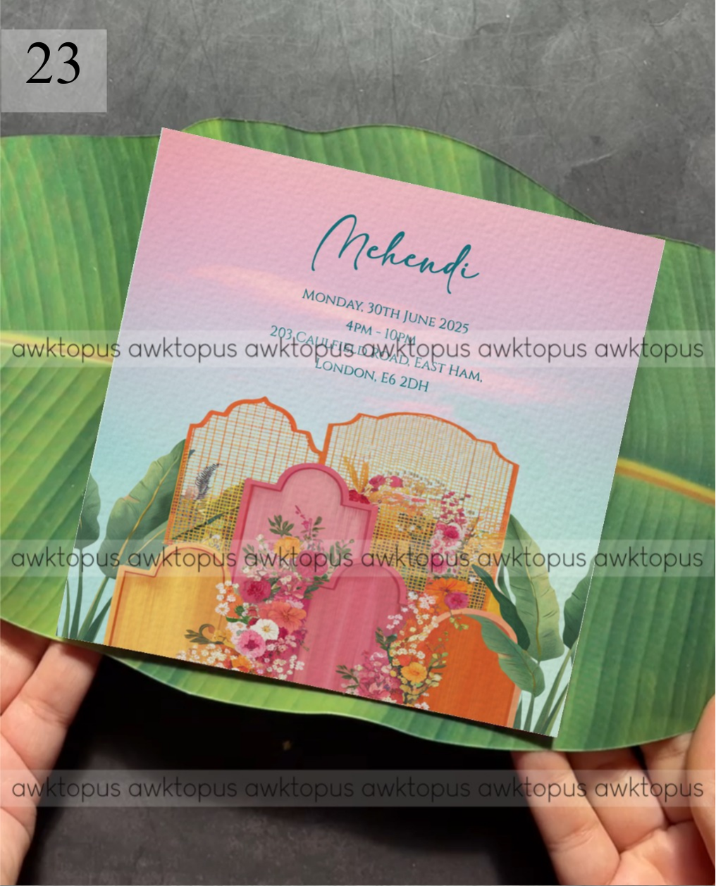 Banana Leaf Invite