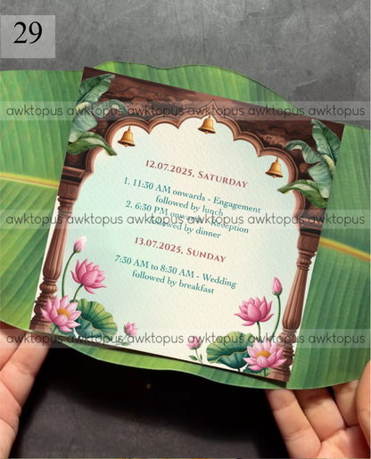 Banana Leaf Invite