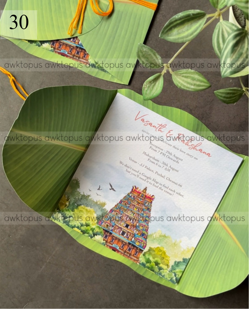 Banana Leaf Invite