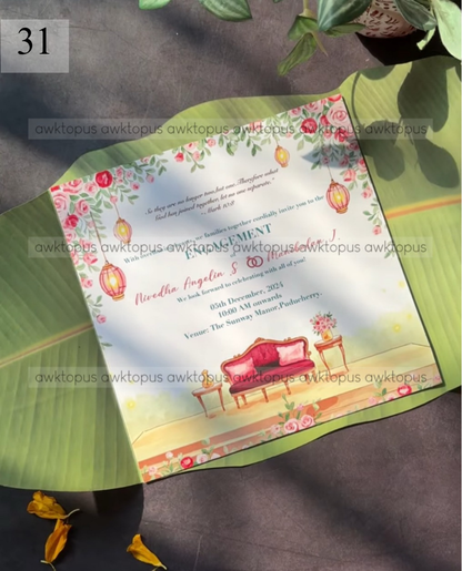 Banana Leaf Invite