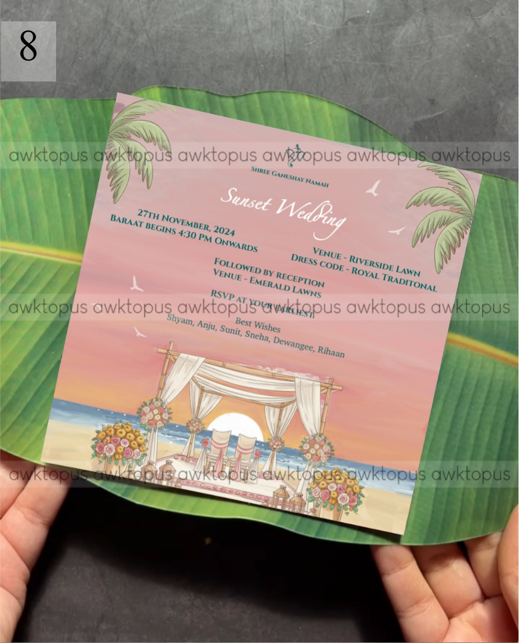 Banana Leaf Invite